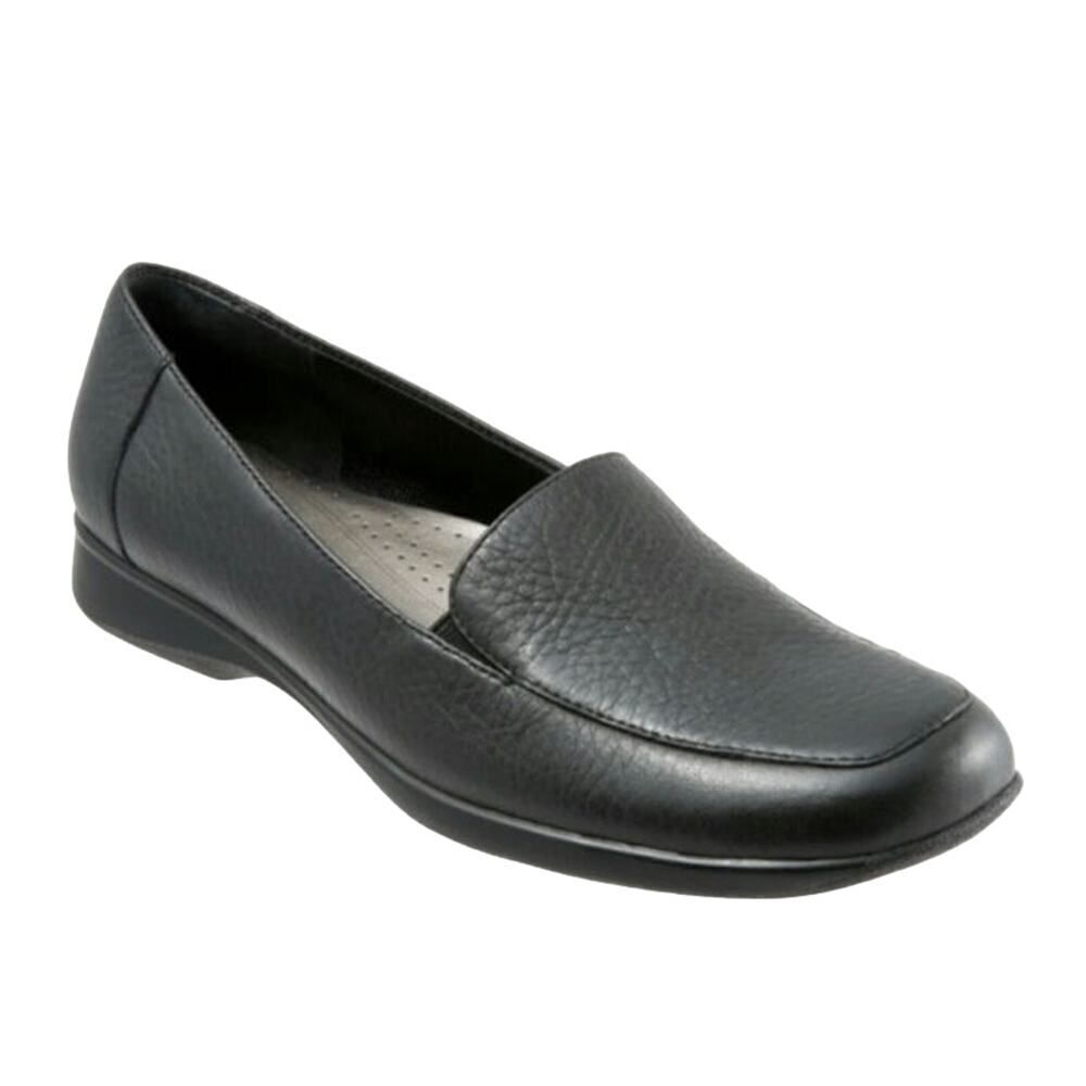 Trotters Jenn Loafers Black Leather Upper Antimicrobial Comfort Shoes Size 9